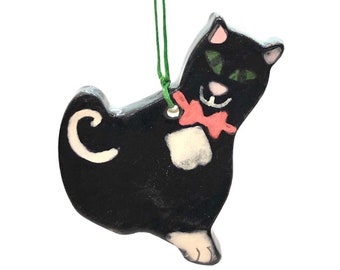 Tuxedo Kitty Ornament