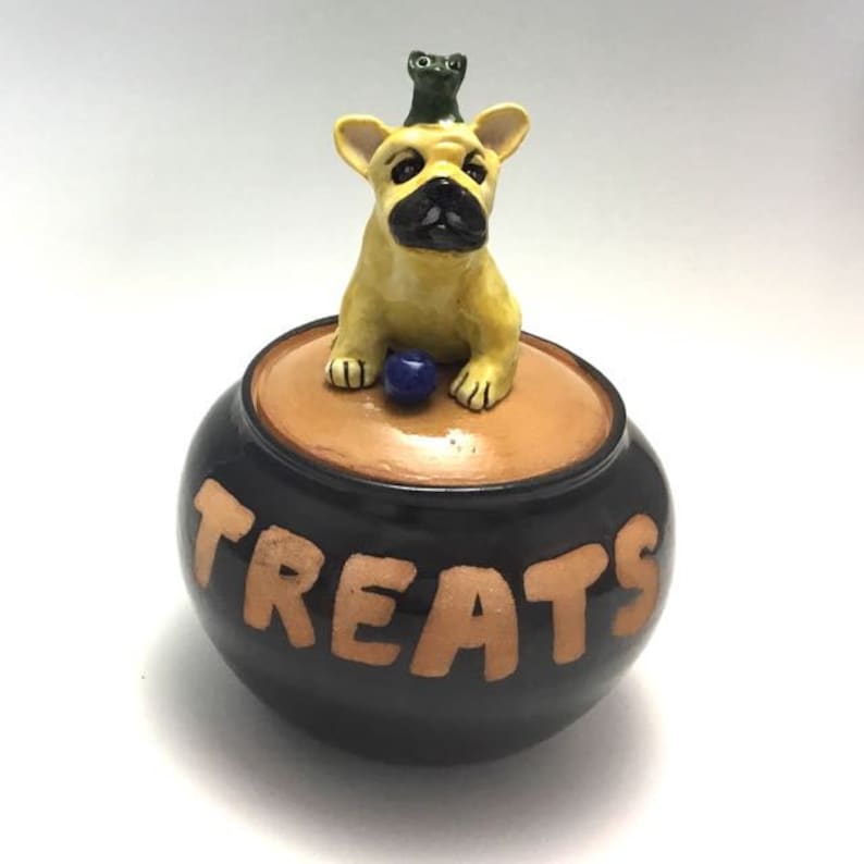 french bulldog treat jar