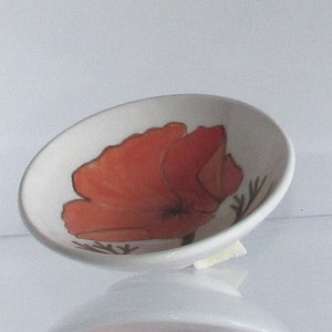 Trinket Bowl with California Poppy Design zdjęcie 3