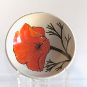 Trinket Bowl with California Poppy Design zdjęcie 2