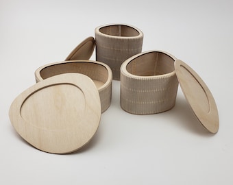 3 Vessels: Set of Handmade Laser Cut Boxes, Signed & Numbered Limited Edition