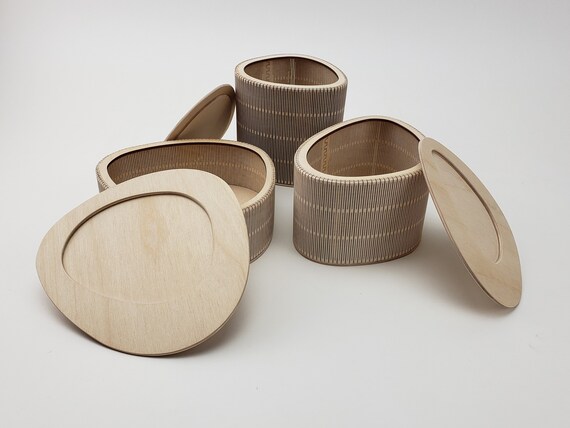 3 Vessels: Set of Handmade Laser Cut Boxes, Signed & Numbered Limited Edition