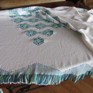 My Little Peacock Swedish Weaving Blanket Pattern