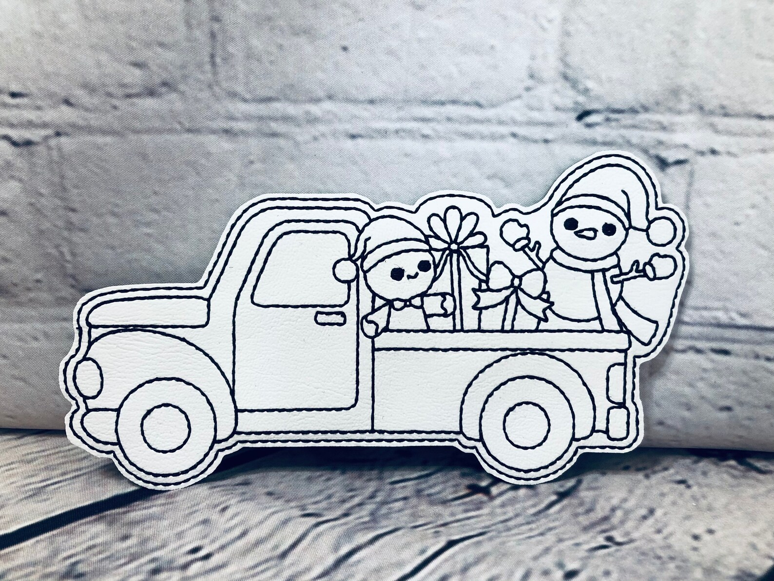 Christmas Truck Coloring Set Etsy