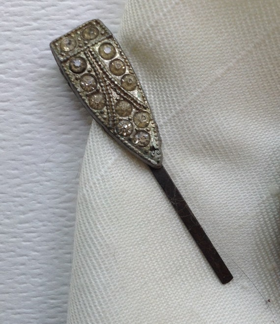 Vintage Antique Rhinestone Hairpin Brooch Stickpi… - image 3