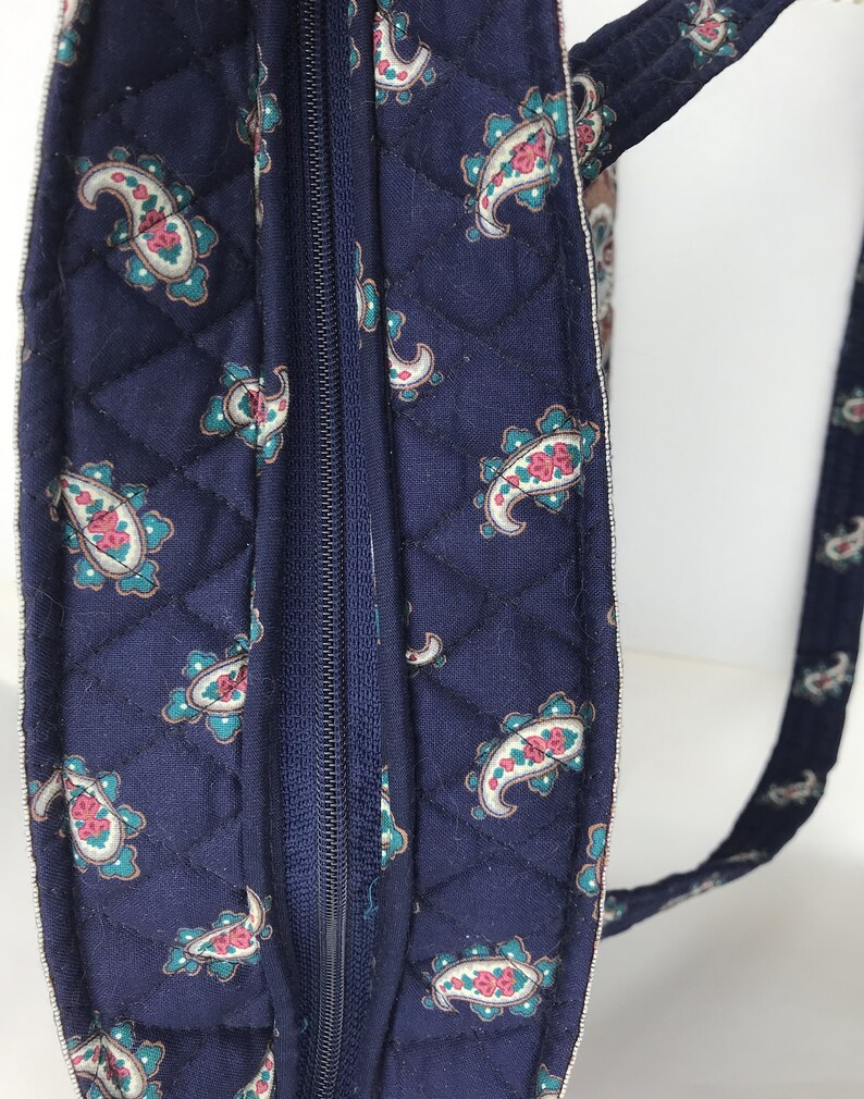Vintage Navy Paisley Vera Bradley Quilted Fabric Purse Etsy