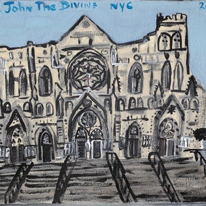 Original Painting of Saint John the Divine in New York City 2015