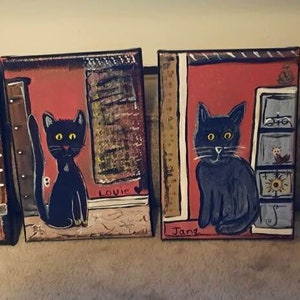 Custom Kitty Cat Panels separate Cats for wall montage