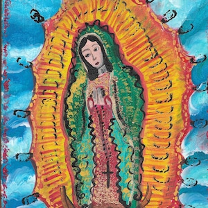 Our Lady of Guadalupe of Mexico Painting 8 by 10 inches