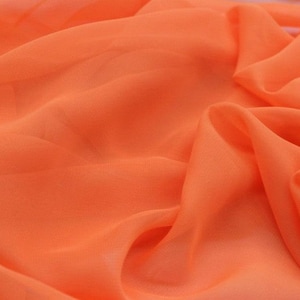 Tissu par mètre - Mousseline de soie - Orange