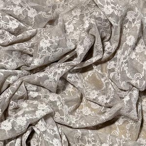 Stoff Meterware - Stretch Lace 4-Way - Taupe