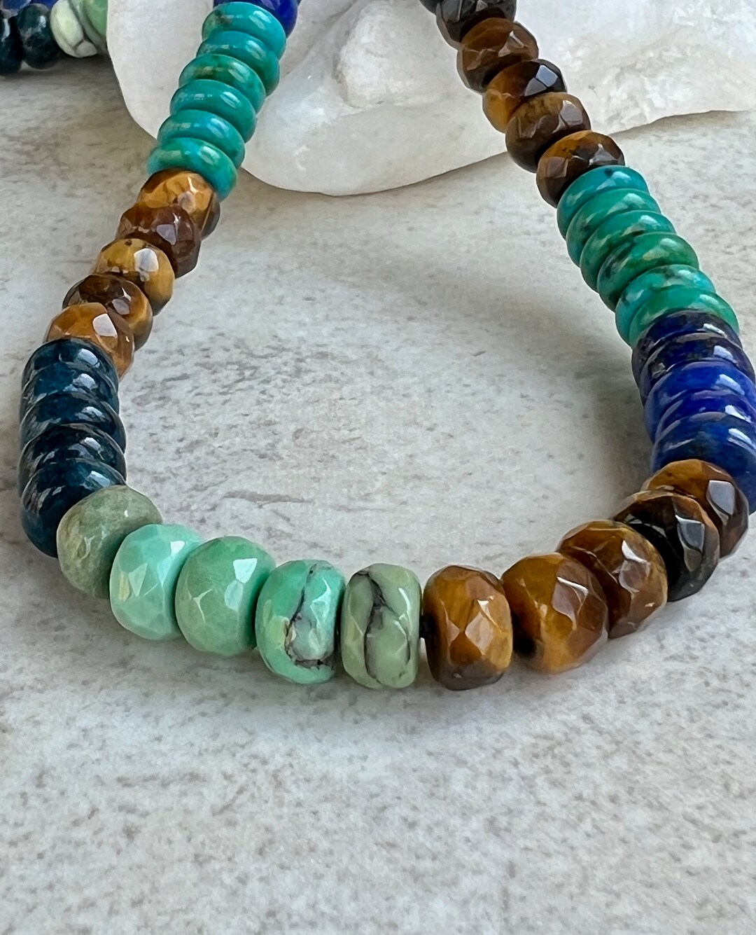 Candy Gemstone Necklace Muti Gemstone Beaded Necklace Etsy