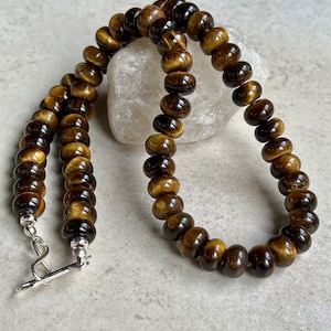 Tiger&#39;s Eye Candy Necklace   Hand Knotted Gemstone Necklace