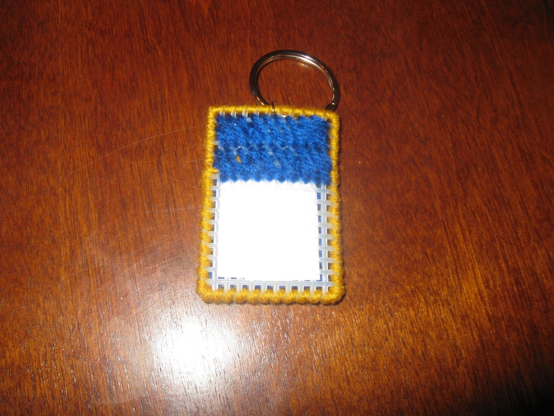 Plastic Canvas Cross in My Pocket Keychain Design 1 Etsy
