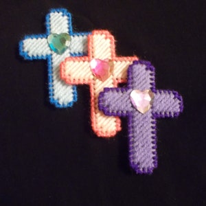 Plastic Canvas Cross Magnet