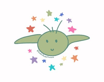 Cute Goblin Sticker (GoblinPocketTreasure Logo)