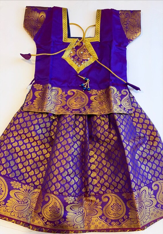pattu lehenga for girls