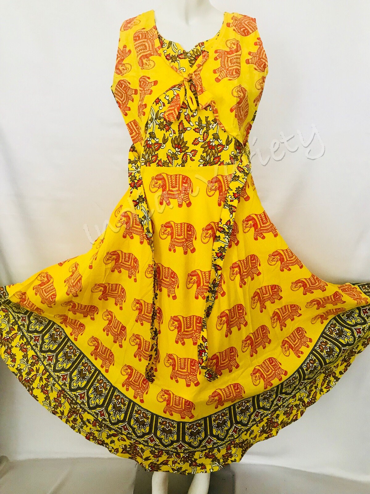 lemon yellow long frocks