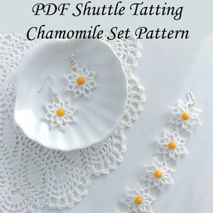 PDF Shuttle Tatting  Chamomile Set Pattern
