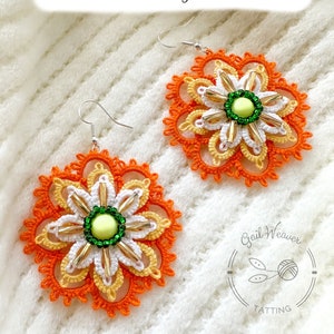 The Autumn Earrings-2023 Shuttle Tatting Pattern