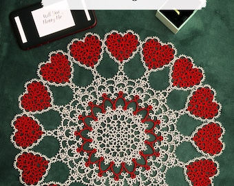 PDF Shuttle Tatting  Pattern Doily#8, Frivolite