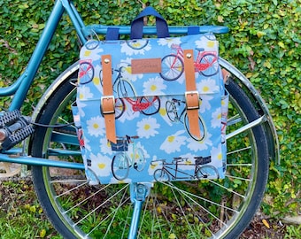 Sacoche de vélo étanche, vélo vintage et sacoche de vélo fleurs de marguerite, messager de vélo, accessoires de vélo, idée cadeau