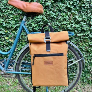 Sac à dos à roulettes Camel/sacoche de vélo résistante à l'eau/sac à dos convertible/sac à dos léger/sacoche résistante à l'eau