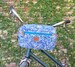 Bicycle bag, blue hawaii cotton canvas handlebar, bicycle accessories, bike bag, cycling bag, bicycle handlebar 
