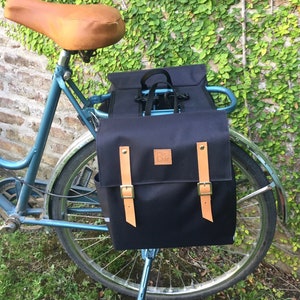 Double waterproof Black Pannier/ Bicycle waterproof pannier/ Bike pannier/ bicycle double pannier/bike bag/double bike pannier/