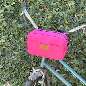 Fahrradlenker wasserabweisend, Pink Fucsia Lenkertasche, Hüfttasche, Fahrradtasche, Sling Bag, Fahrradtasche Lenker