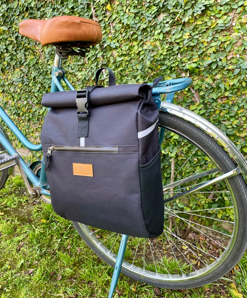 Roll Top Backpack /waterproof Bicycle Pannier/ Convertible Etsy