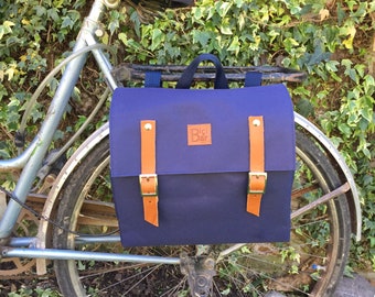 Wasserdichter Fahrradpannier/ blauer wasserdichter Gepäckträger / Fahrrad messenger / blaue wasserdichte Tasche / Fahrradzubehör / blauer Messenger / Fahrradtasche