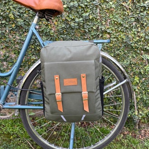 Waterproof Green military Bicycle Backpack pannier/ bicycle messenger/lightweight backpack/ waterproof backpack/ pannier backpack