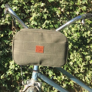 Prince of Wales Fahrradtasche, Baumwoll-Canvas-Lenker, Fahrradzubehör, Fahrradtasche, Fahrradtasche, Fahrradtasche, Fahrrad-Prinz von Wales Lenker