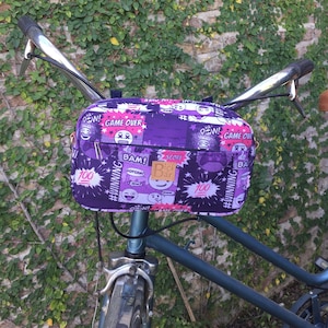 Borsa emoji per biciclette, borsa per bici del manubrio, accessori per biciclette, borsa per biciclette, borsa da ciclismo, borsa del manubrio impermeabile, borsa per bici anteriore