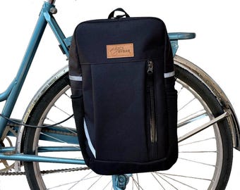 Waterproof Cordura Bicycle Pannier: Converts to Backpack