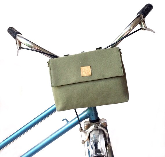 Green Handlebar Bicycle Bag Handlebar Bag Bicycle Purse Etsy