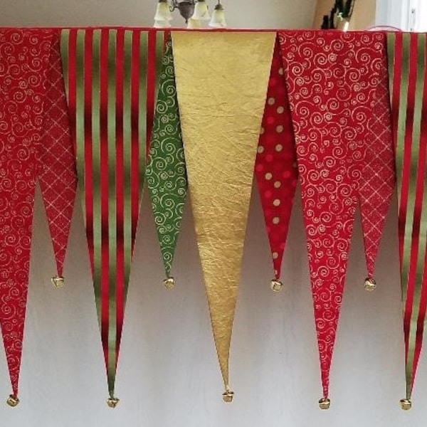 Custom Christmas Fireplace Mantle Banner/Scarf Tailored to Your Home. Length Determines Price
