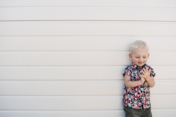 baby boy floral shirt