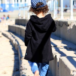 Kids Black hooded Jacket, baby, toddler hoodi, cardi, cardigan, winter jacket, baby winter jacket image 5