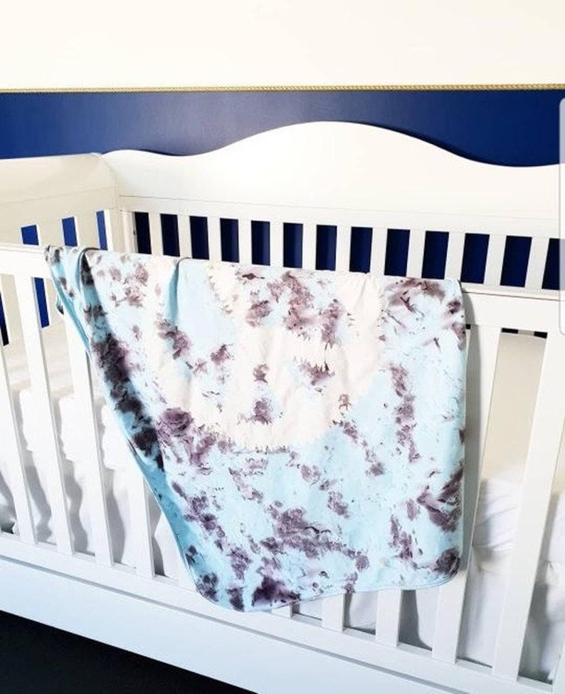Soft blue Baby swaddle Peace blanket cot blanket daycare. Etsy