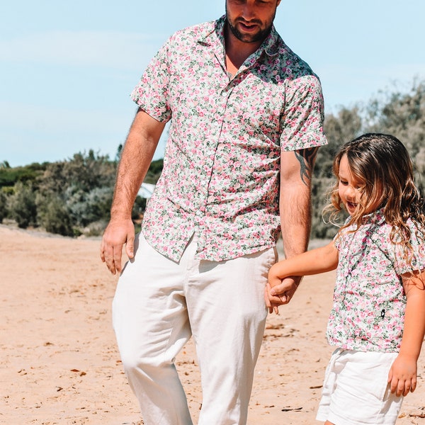 Boys Green Floral Shirt, Boys dress shirt, collared shirt, toddler flower shirt, boho boys, paige boy shirt, matching shirts