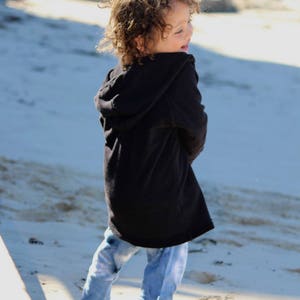 Kids Black hooded Jacket, baby, toddler hoodi, cardi, cardigan, winter jacket, baby winter jacket image 4