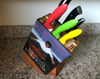 Vintage Book Knife Block - Hand Made