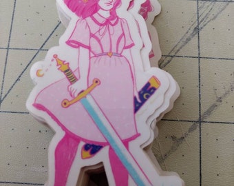 Girl With Sword Etsy