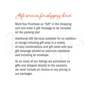 GIFT CARDS - include a gift card with your gift message in your choice of font in conjunction with any purchase (Card, Tag, Label, or Other) image 2