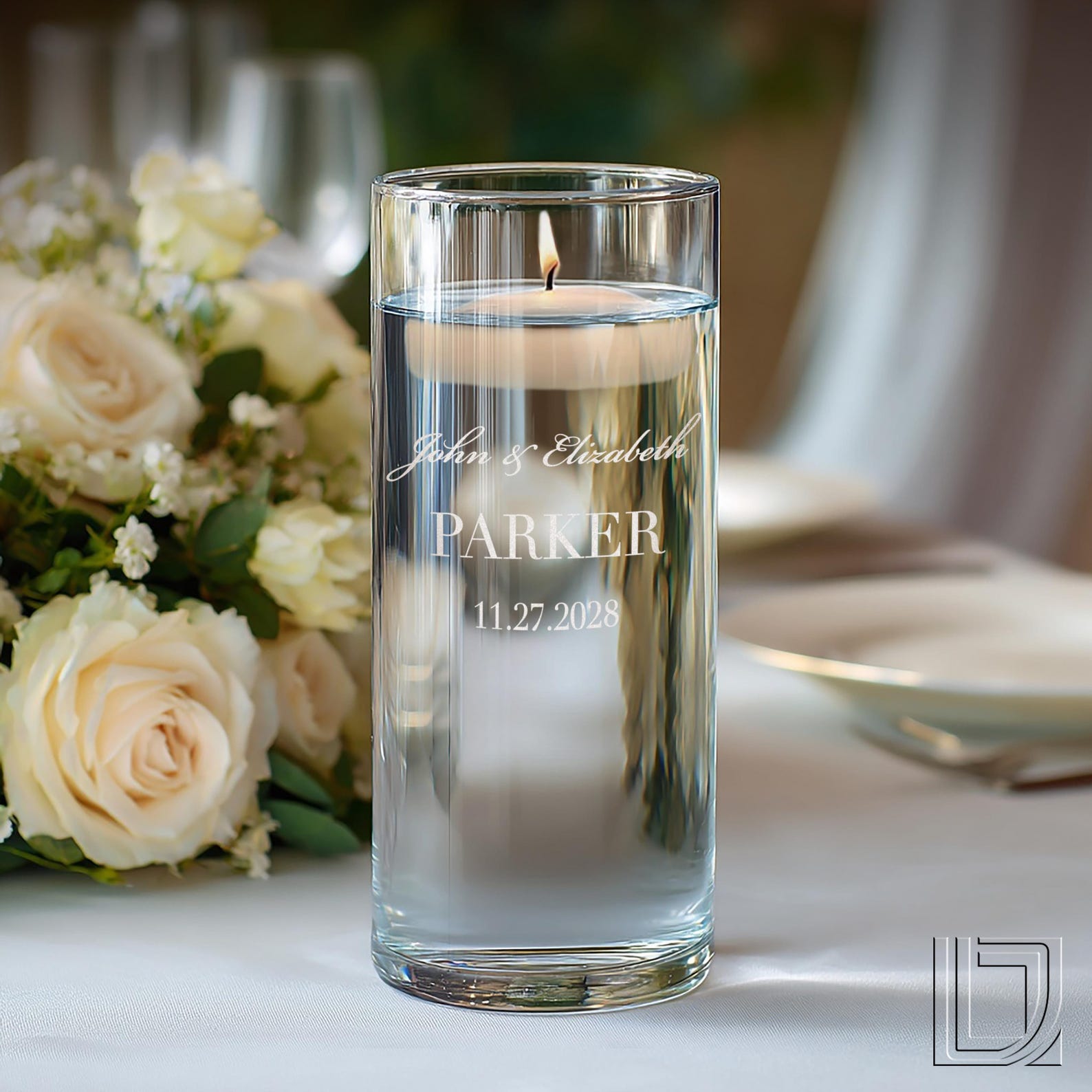 Unity Candle Personalized Ceremony Vase