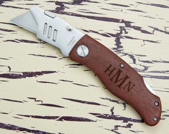 Personalized Utility Knife including Monogram & Engraving Options with Font Selection (Each- See Additional Images to View Design Options)