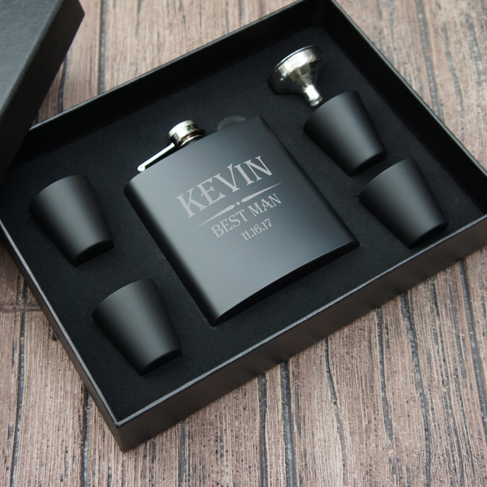 Groomsman Personalized Flask Gift Set With Flask Funnel & Etsy