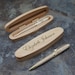 Personalized Maplewood Pen Set with Engraved Pen Case and Choice of Personalized Pen, Pencil, or Letter Opener (Each - Enter Name & Font) 